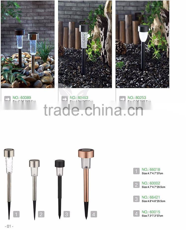 solar lawn light stainless steel material, on/off switch control white light, patio pathway led landscape light