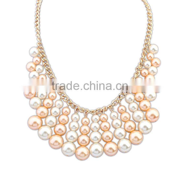 Fashion bead necklace,real pearl necklace price(AM-A1048)