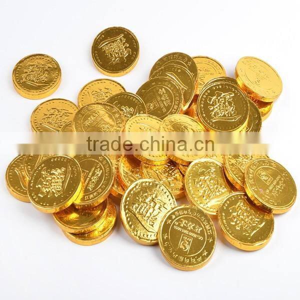 foil gold coin chocolate compressed candy