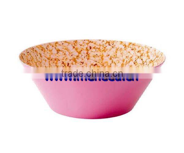 taper shape pink color plastic bowl melamine tableware