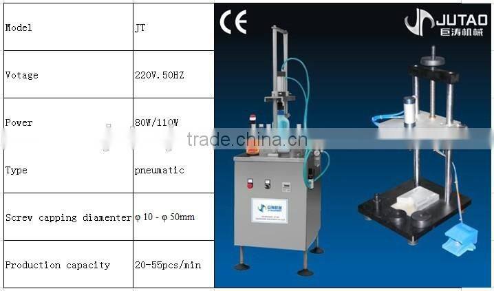 Stainless steel semi automatic capping machine