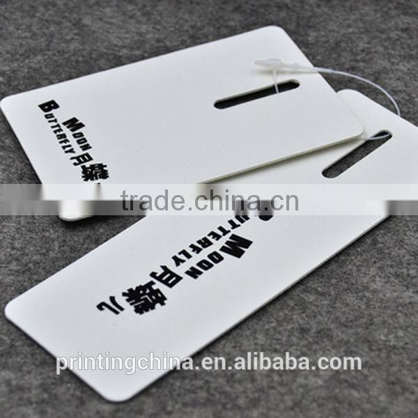 New China design glossy hang tags with CE certificate