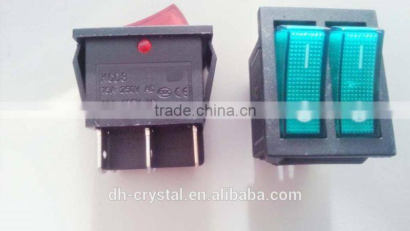 double press botton thermostat switch 16A 250v Oven Dump Switch with CE red and white