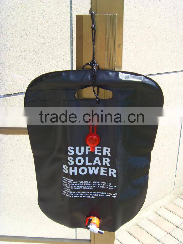 10L Popular outdoor PVC solar shower bag/solar outdoor shower