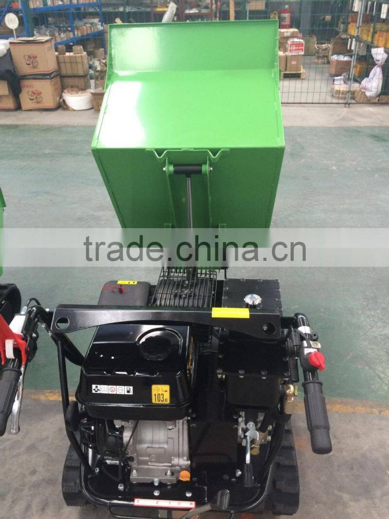 Europe hot selling 500kg mini construction green track dumper