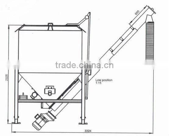 2m3 powder storage silo,silo for cement storage
