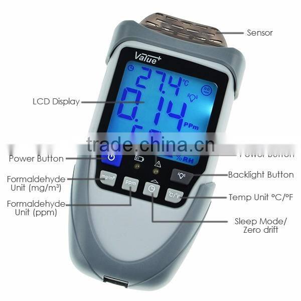 HCHO (CH2O), Temperature, Humidity %RH Formaldehyde Monitor Environmental Formaldehyde Monitor Environmental