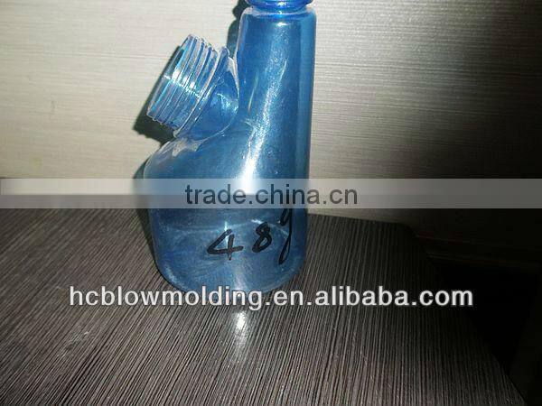 Custom plastic Double head drinking bottle with double caps hdpe