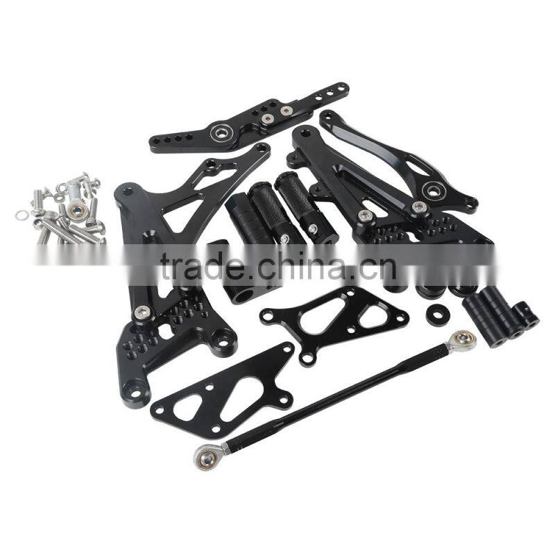 Details about Black Aluminum CNC Front Foot Pegs Rest Set For Yamaha YZF R1 1000 2007-2008