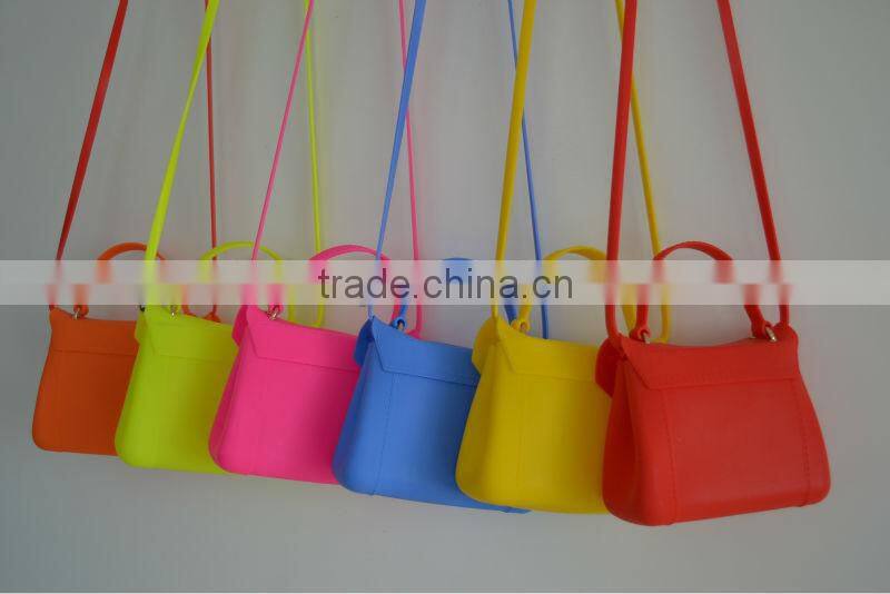 12colors stock!!! Fashion silicone rubber handbag for lady