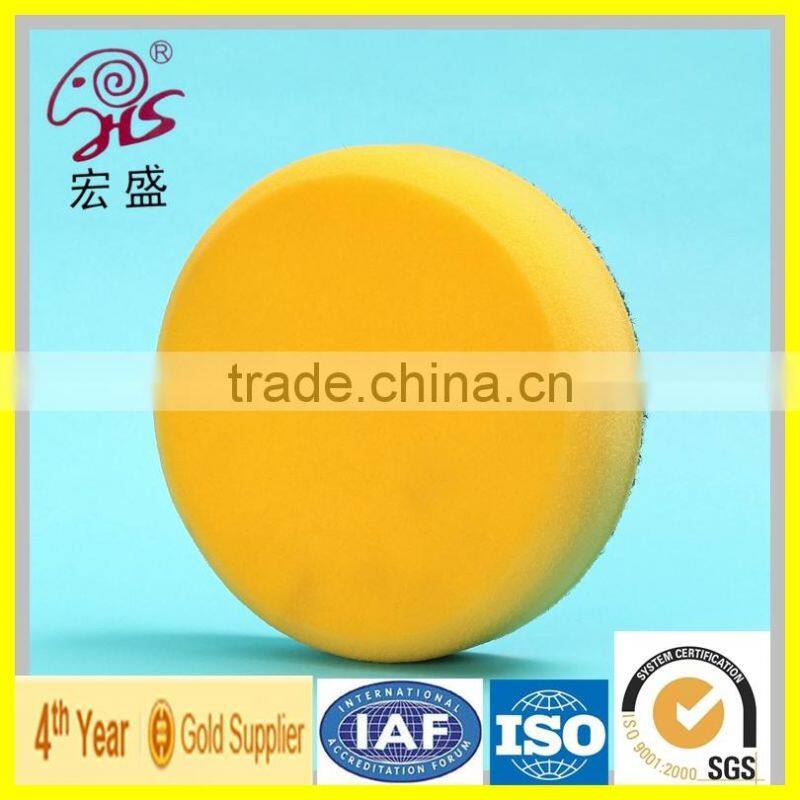 HongSheng Car Foam Buffing Waxing Pad With Magic Tape
