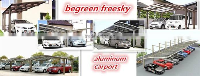 Easy installation garden sun shade aluminum single slope carport