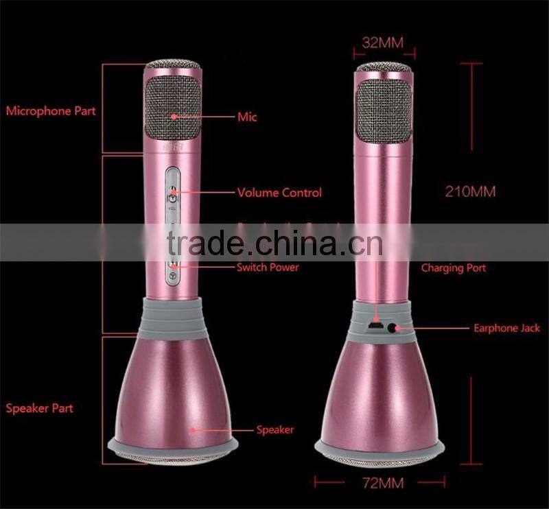 wireless bluetooth Mini Personal Portable Karaoke KTV Mobile Microphone Mini portable Karaoke microphone for Smartphones