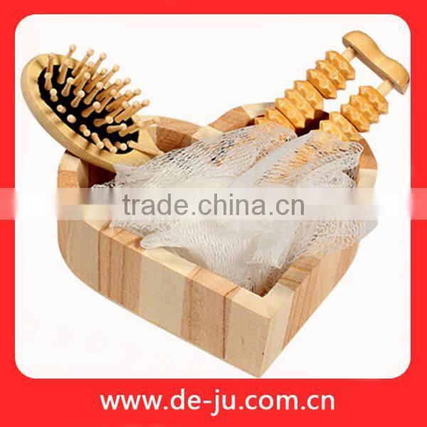 Wooden Spa Body Shower Pumice Stone Bath Set