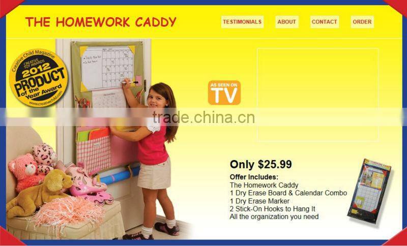 Multi-functional stationery homework folder Multifunctional Homework Caddy Storage Bag For Kid Stationery Storage Bag