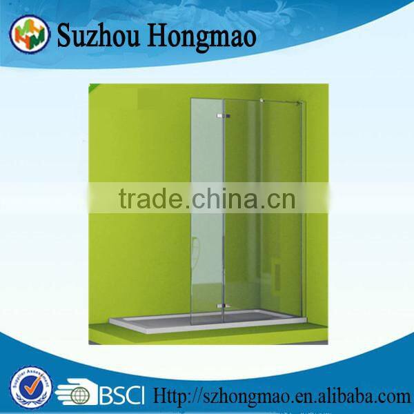 Quadrate frameless 2 sided shower enclosure