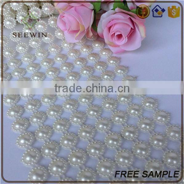 christmas diamond mesh fabric table runner