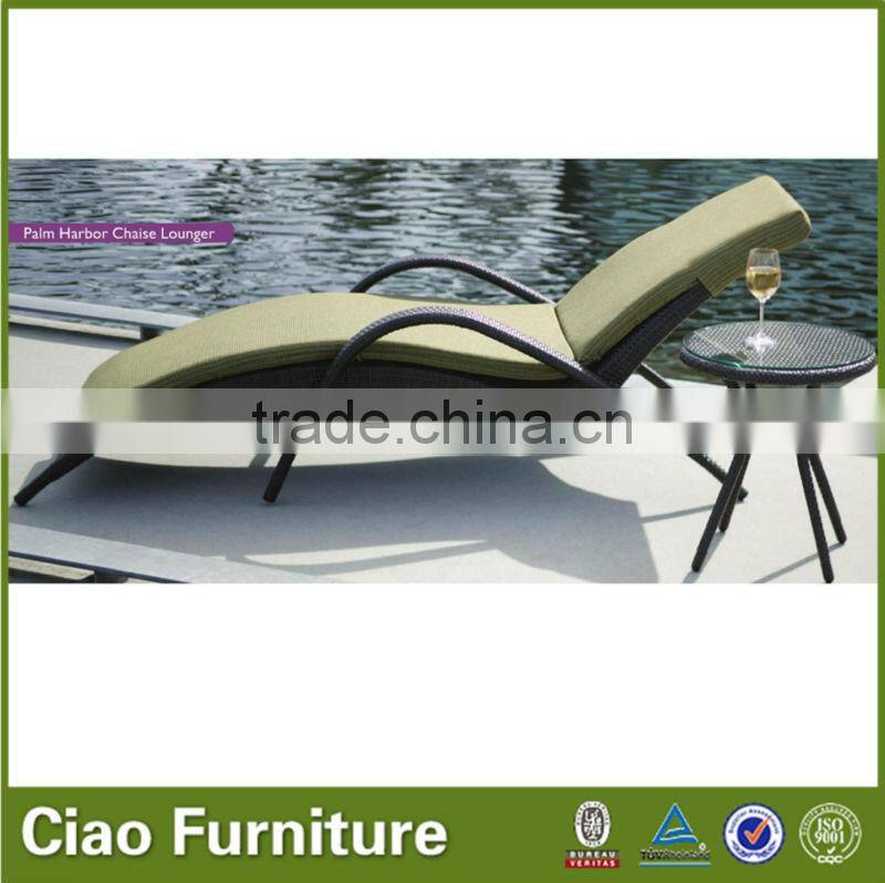 wholesale raised garden beds outdoor leisure rattan lounger CF1007