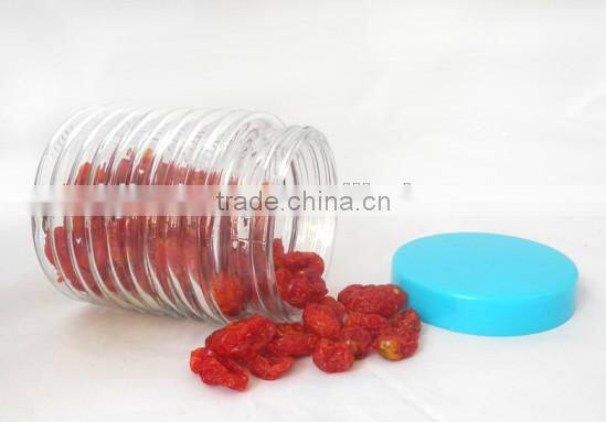 grain glass canister for food with screw top plastic lid/metal lid