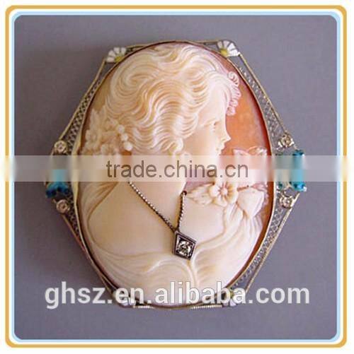 Custom made factory price resin relief figurine sexy cat cameo