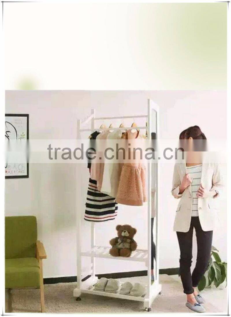 Modern bedroom removable white clothes hanging stand furniture