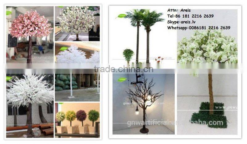 GNW BLS081 New Design Artificial Cherry Blossom Tree Branch 2 Meter for Decoration Good Quality