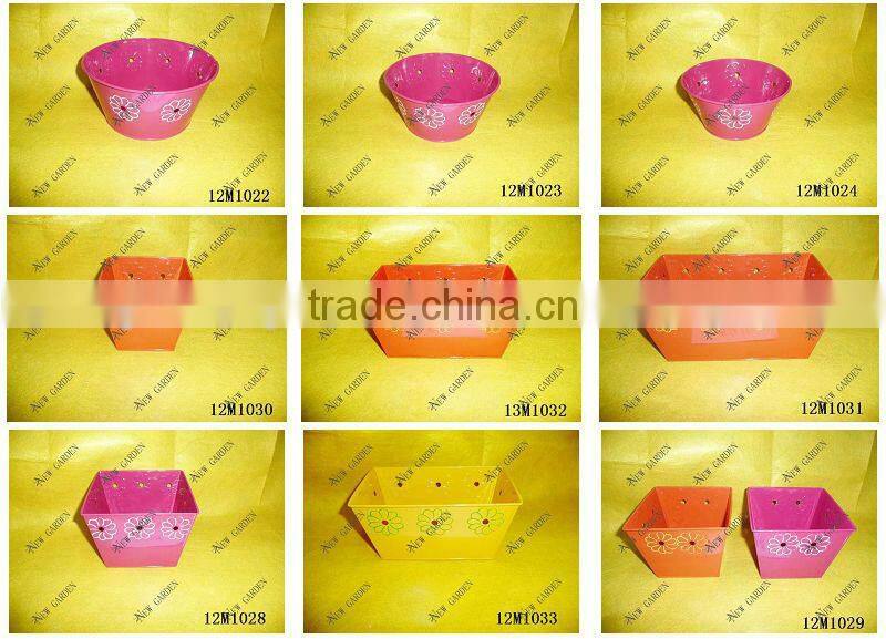 square mini shallow plant pot for gift