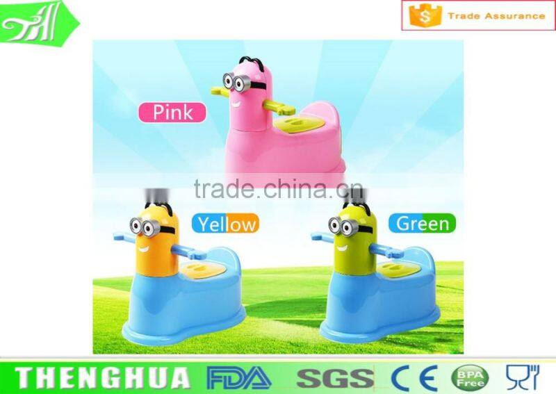 Minions Shape Baby Potty Chair Eco-friendly Feature With Portable