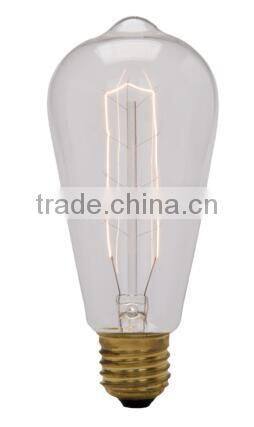 vintage E26/E27/B22 incandescent ST58 edison light bulb