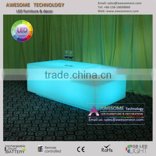 outdoor led illuminated lighted coffee table