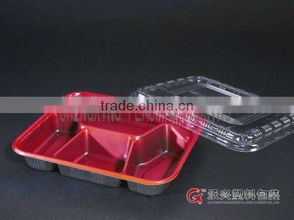 2016 new ChengXing brand double color pp sushi plastic container