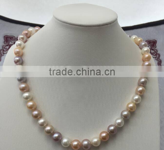 AAA 8-9mm colorful freshwater pearl necklace