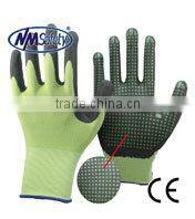 NMSAFETY black nitrile knitted hand gloves / oil resistant glove