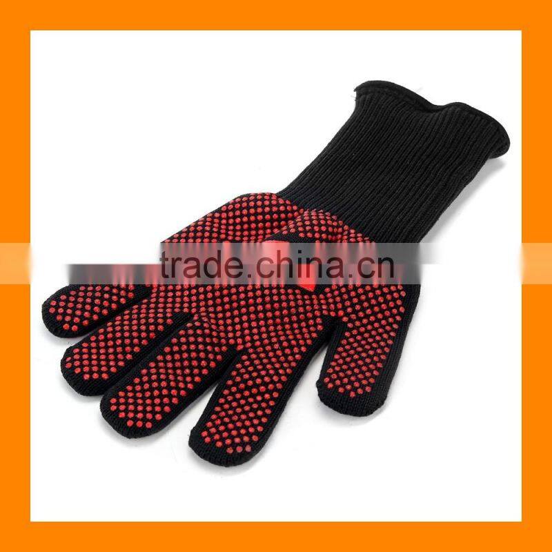 Factory Price 14 Inch Forearm Protection 932F Extreme Heat Resistant Gloves Silicone BBQ Grill Gloves Mittens Hot Oven Gloves