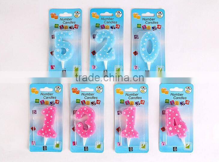 Pentagram Pattern Numbers Happy Birthday Candle