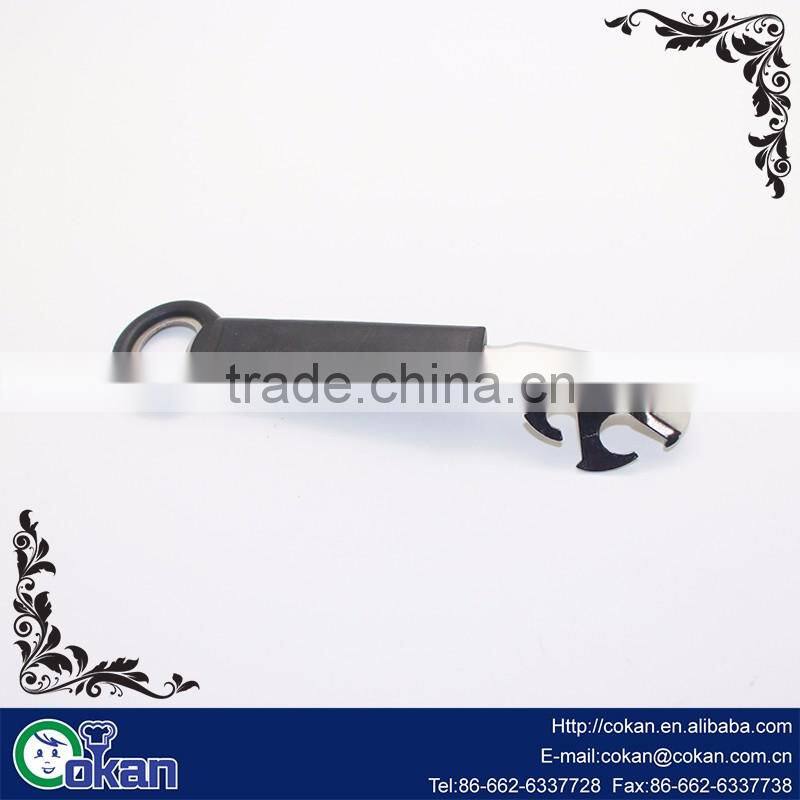 Black Plastic Antislip Handle Silver Tone Plate Bowl Dish Clip Tong