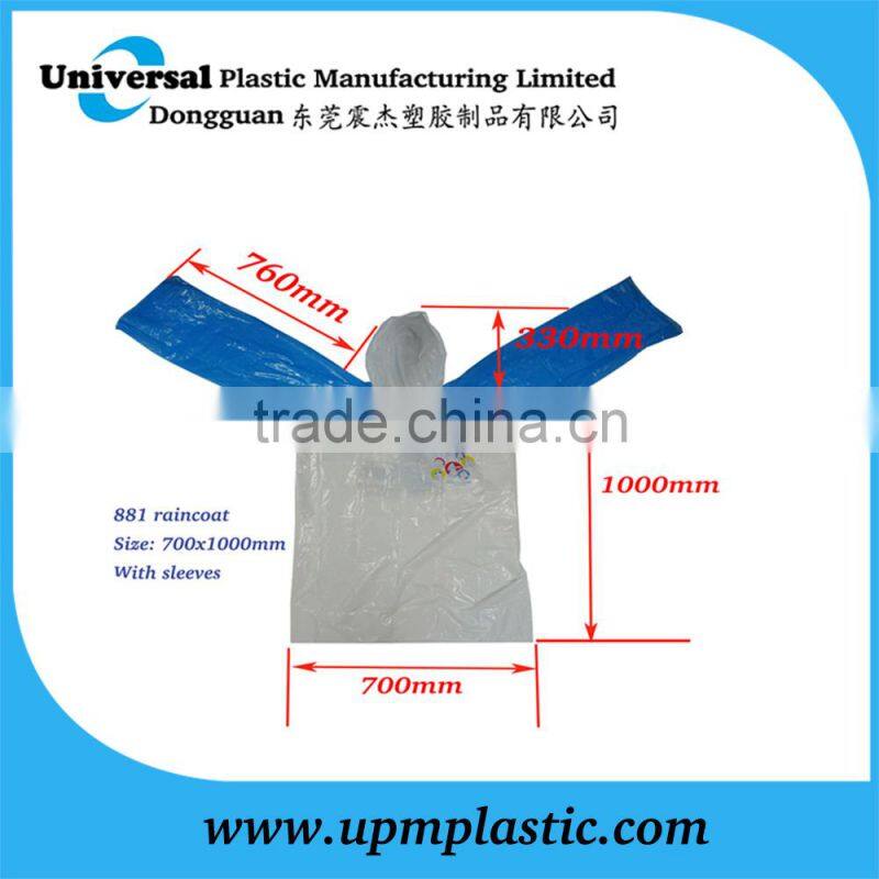 PE plastic rain poncho