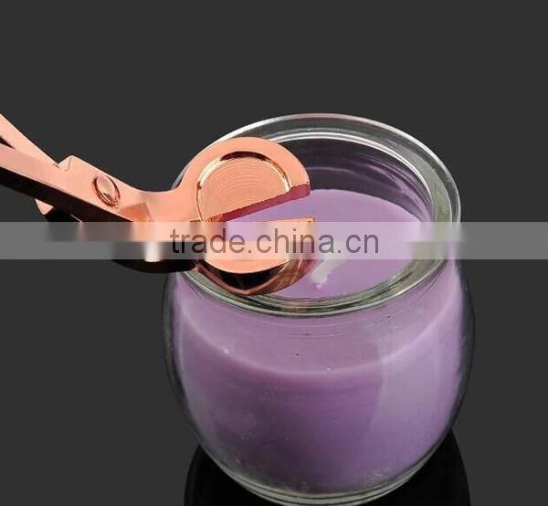 Rose gold stainless steel candle wick trimmer