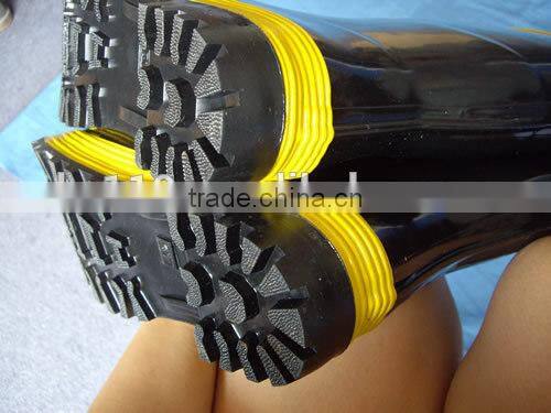 2014 new desgin With Contraction bind Rubber Boots