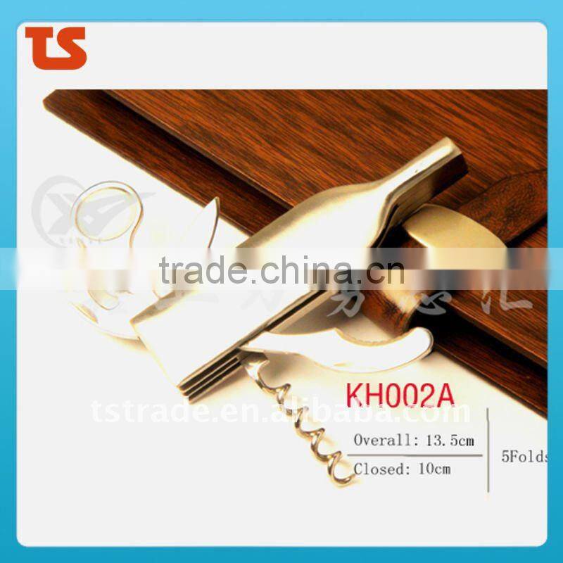 multifunction opener keychain bottle opener novelty stainless steel durable fashion stainless steel red wine opener KH002A