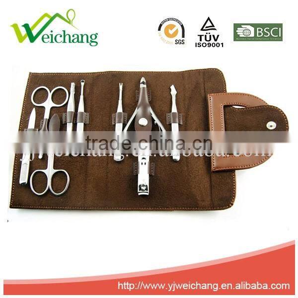 WCJ988 Stainless Steel Manicure Pedicure Ear pick Nail-Clippers Set Grooming Kit