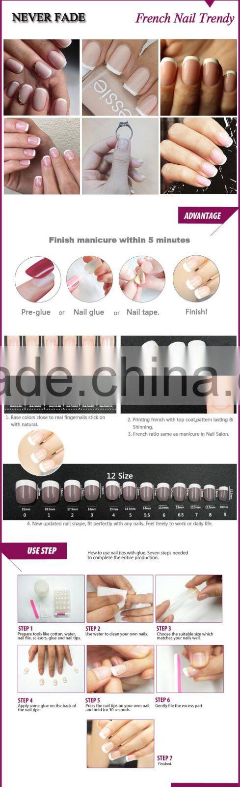 New designs fashion nail art sticker nail accessories press on nails