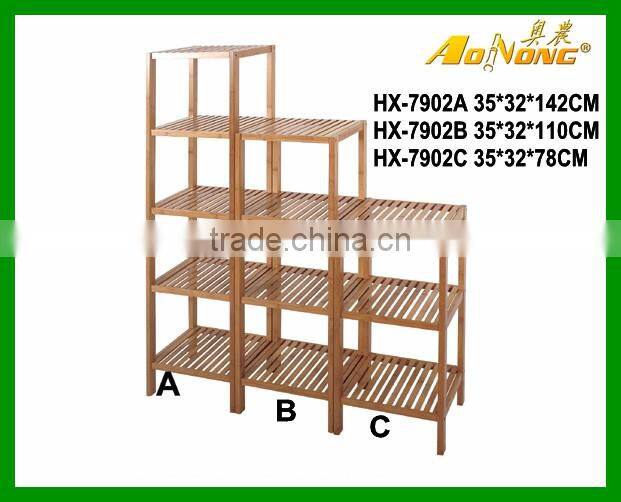 Cheap Wood Bamboo Living Room Storage Rack Book Display Rack