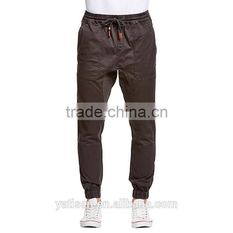 Slim Fit Men's Ankle Banded Pants Wholesale 2016 New Arrival Stretch-cotton Tapered Pants For Men