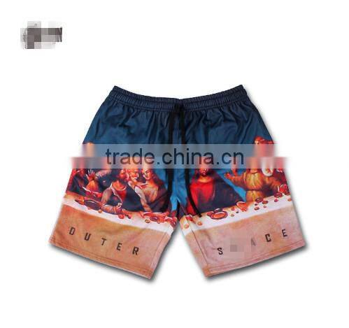 Mens 100%polyester shorts sock dye sublimation