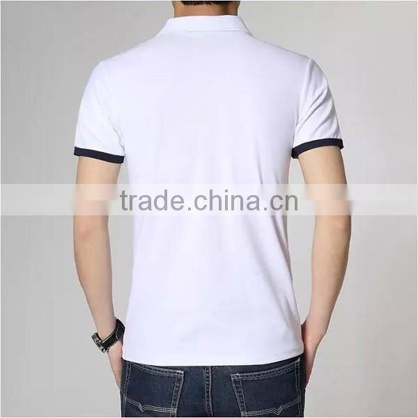 High quality short sleeve 100% cotton rib cuff custom polo shirt design wholesale