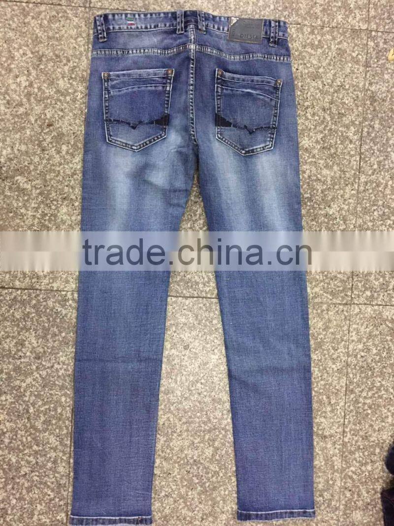 GZY Blue Simple Men Baggy Jeans For United States Wholesale Price Stock