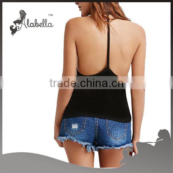 Large armhole tank T strap tank with drop hole