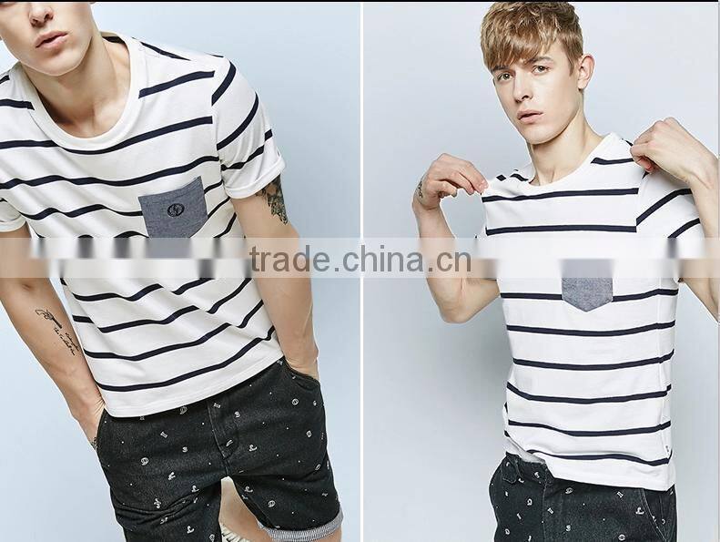 2015 High quality men's t shirt design,custom t shirt printing,pocket t shirt wholesale china