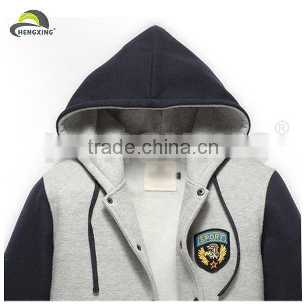 Custom Navy Blue Korean Cotton Men Hoodie